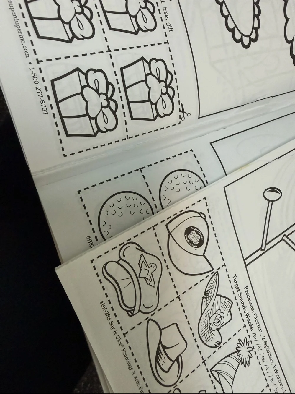 Super Duper Publications Say & Glue Phonology & Artic Fun Sheets Speech Therapy